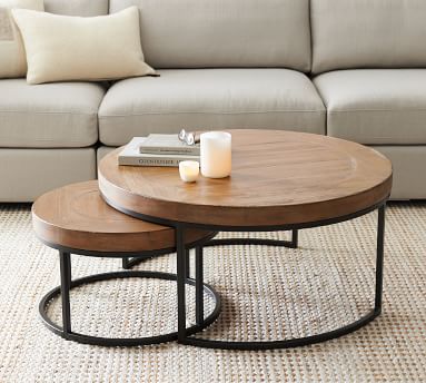 Malcolm Round Nesting Coffee Tables | Pottery Barn