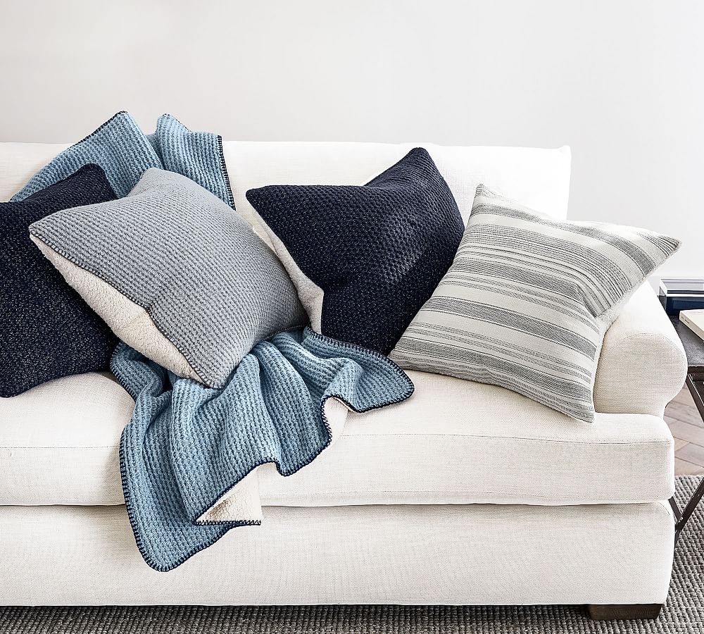Thermal Sherpa Back Knit Throw Blanket Pottery Barn