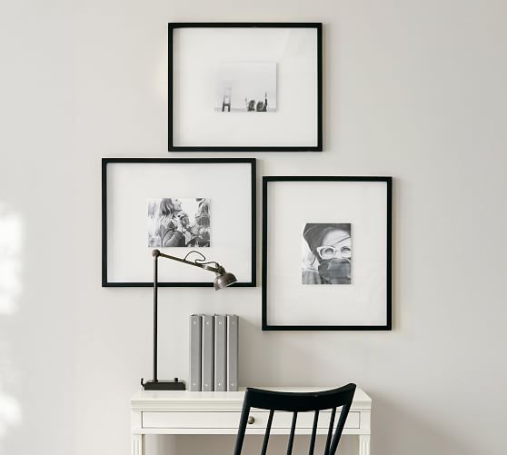 Floating Wood Gallery Picture Frame - Black | Pottery Barn