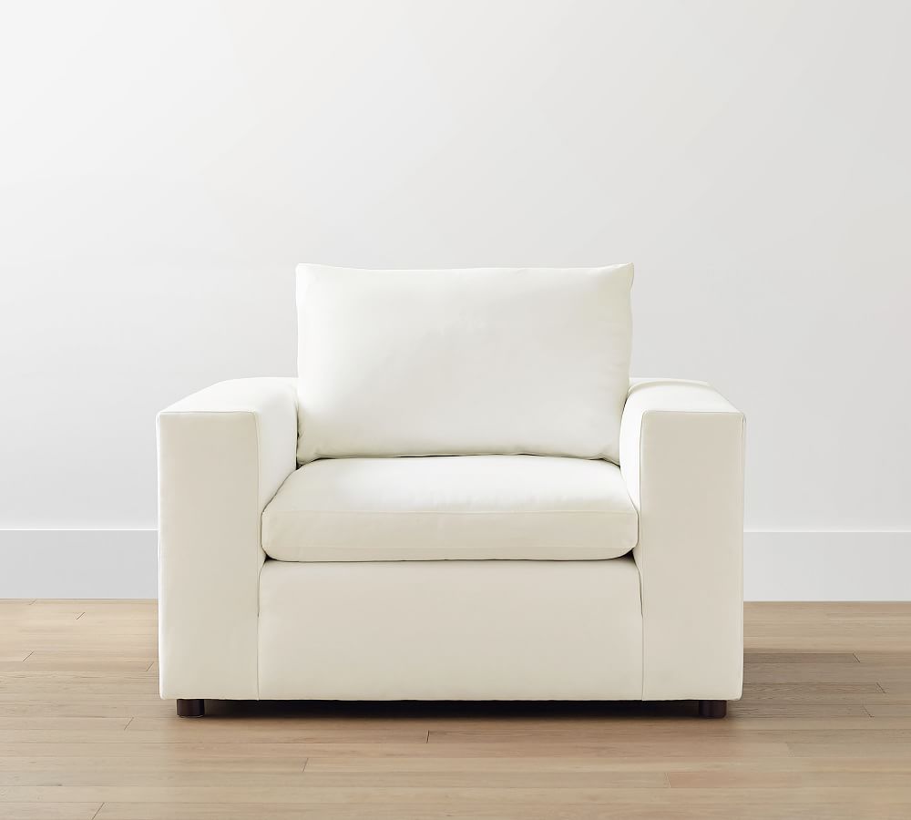 Dream Square Wide Arm Upholstered Armchair Pottery Barn