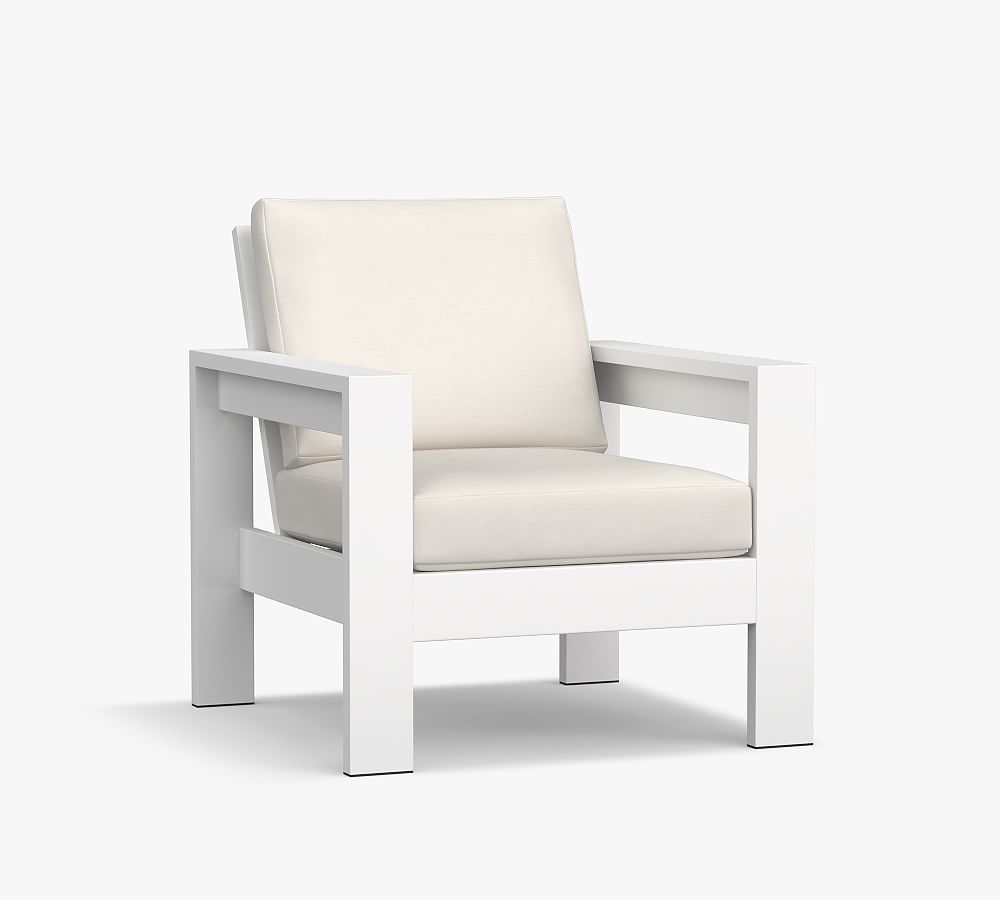 Malibu Metal Outdoor Lounge Chair Pottery Barn