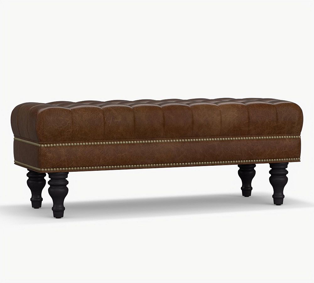 Martin Leather Bench Pottery Barn