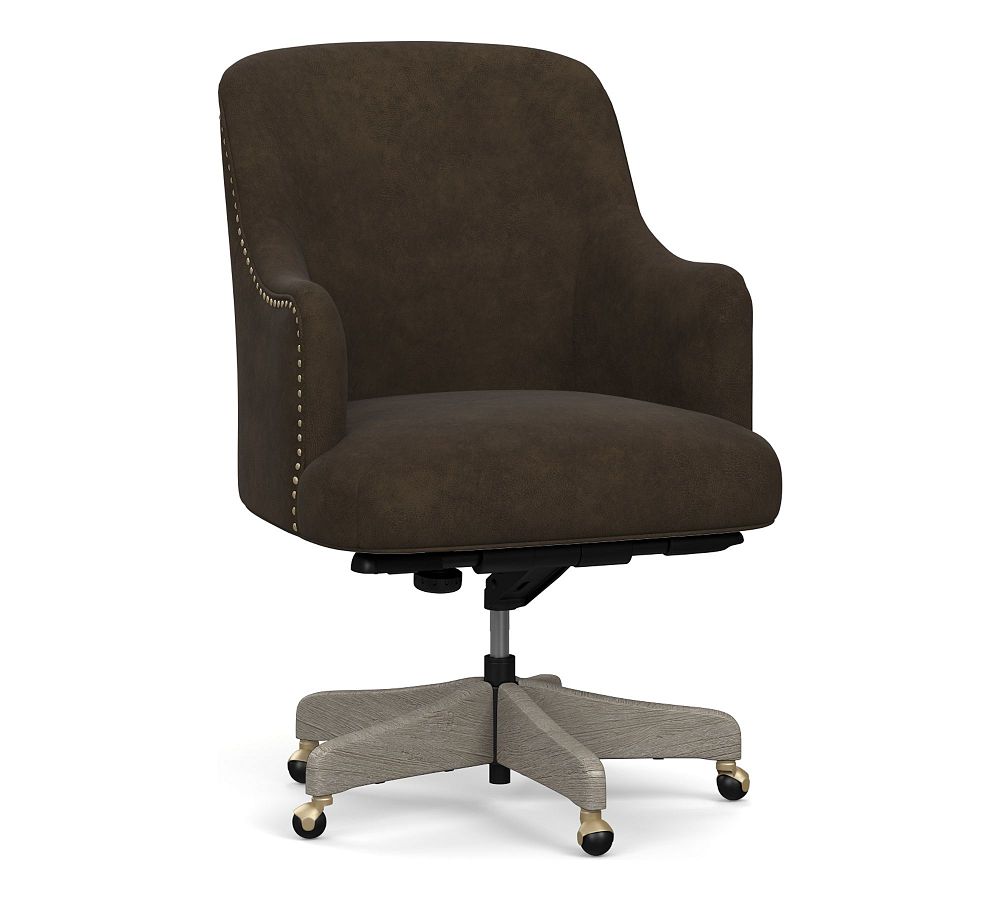 Burke upholstered discount swivel desk chair