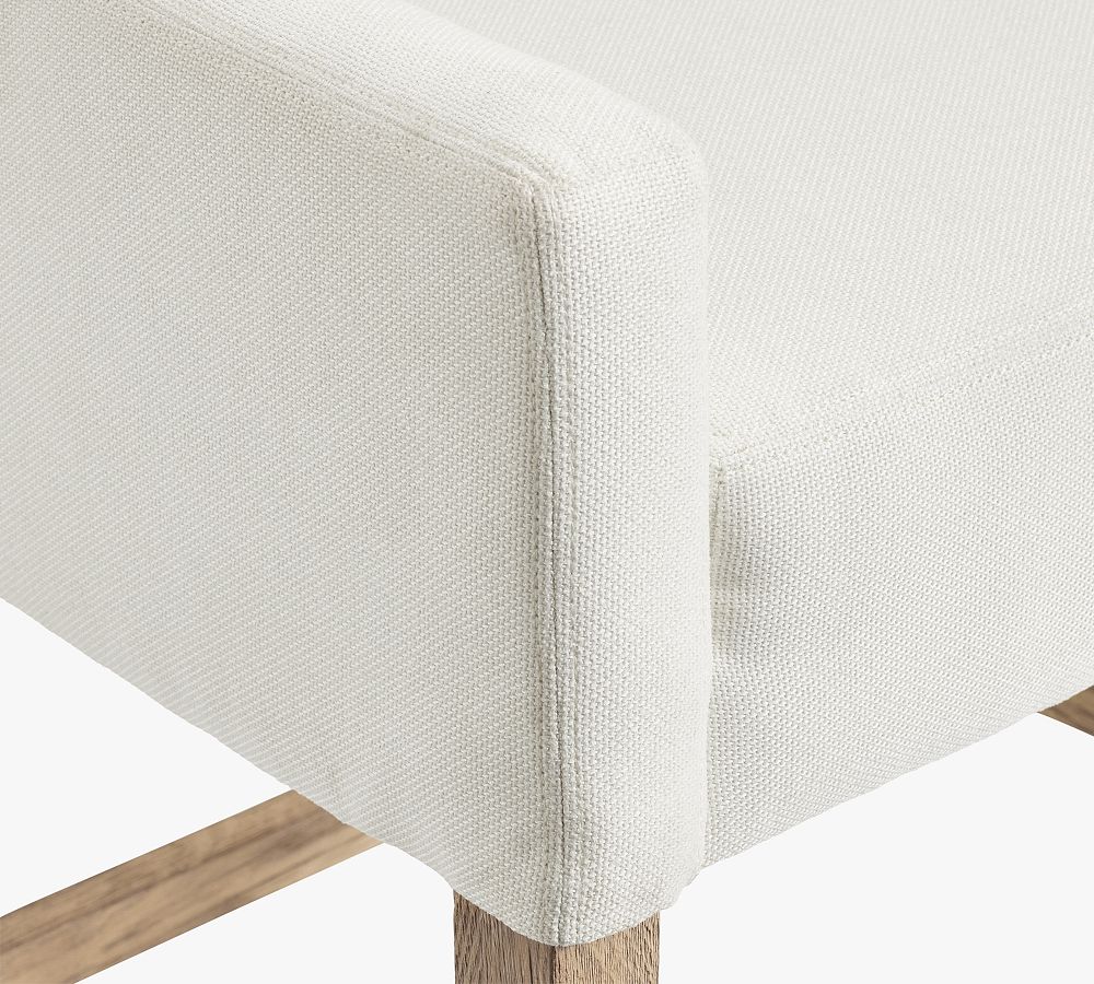 Classic Upholstered Slope Stool | Pottery Barn