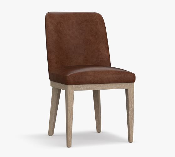 Layton Leather Dining Chair | Pottery Barn