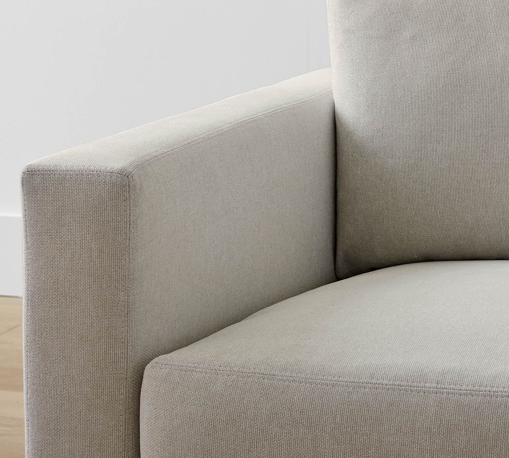 Carmel Square Slim Arm Upholstered Sofa | Pottery Barn