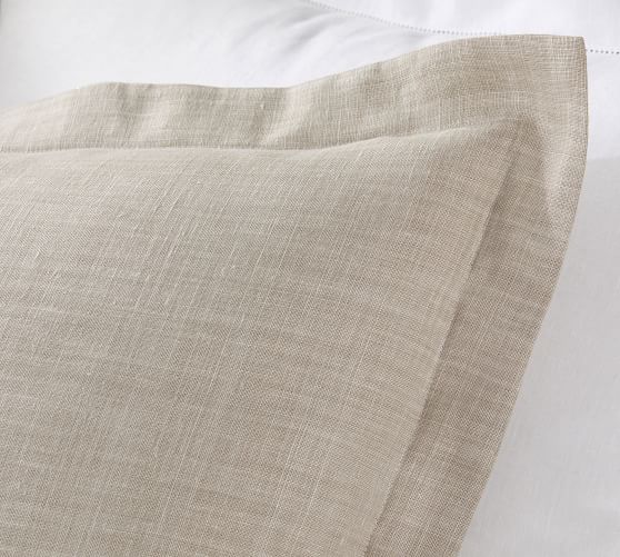Belgian Flax Linen Pillow Sham Made with Libeco™ Linen Shale