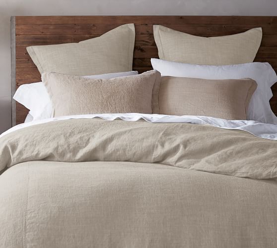 Belgian Flax Linen Pillow Sham Made with Libeco™ Linen Shale