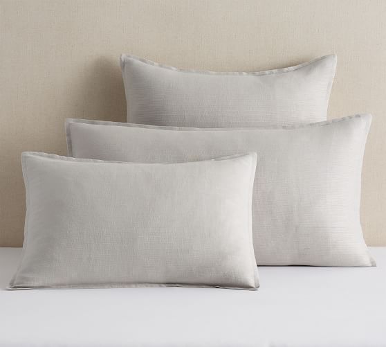 European Ribbed Linen Sham | Pottery Barn