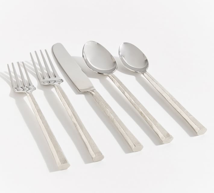 Stainless Lodge Flatware, Rustic Tableware