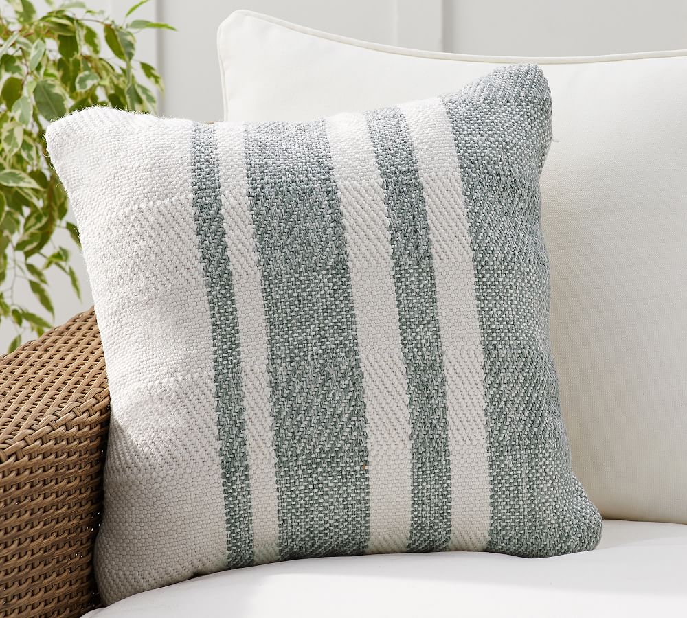 Image showcasing Branson Eco-Friendly Outdoor Throw Pillow | Pottery Barn
