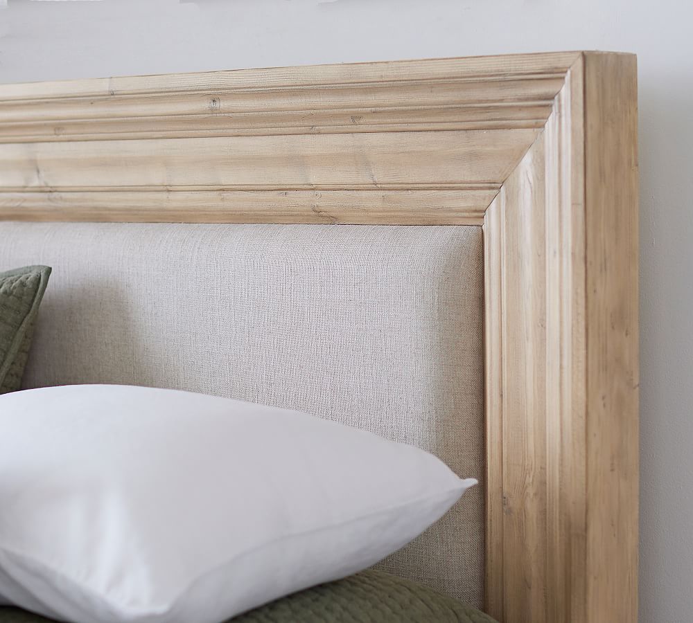 Leon Upholstered Platform Bed Pottery Barn