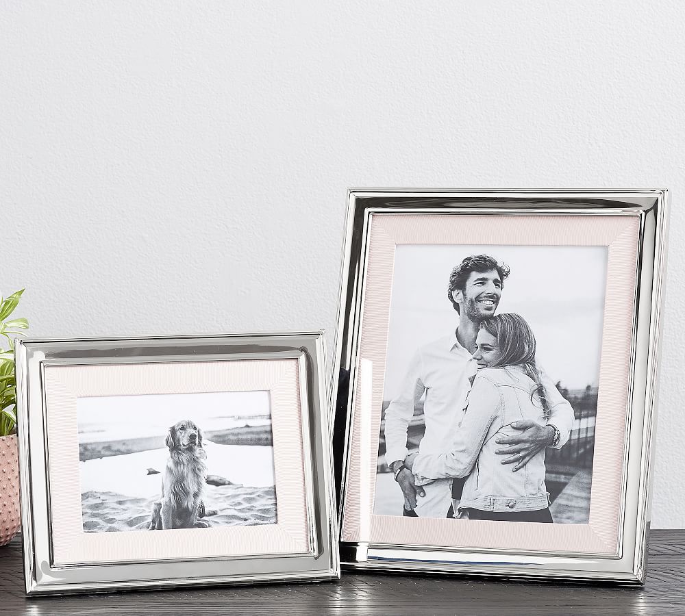 Personalized Flat Iron Silver Family Picture Frame - Horizontal 4x6