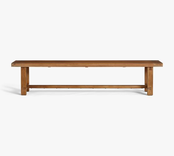 OPEN BOX Reed Dining Bench, Antique Umber Pottery Barn