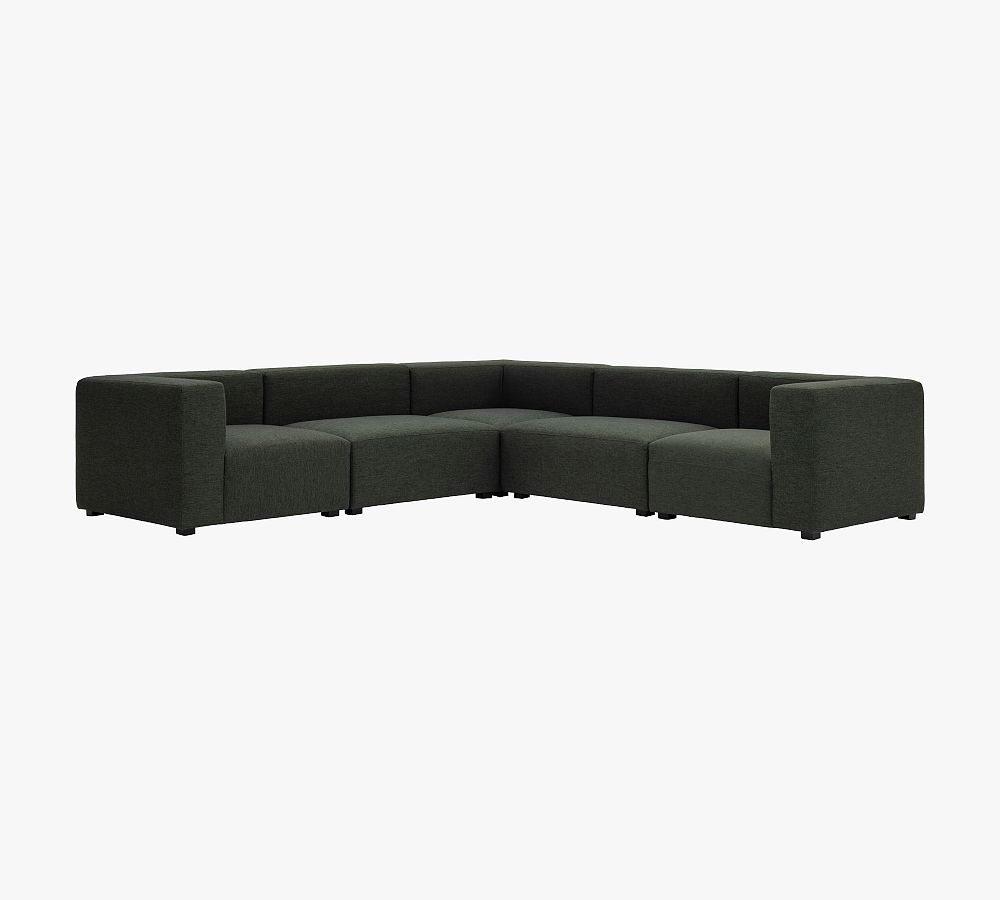 Axel Square Arm Upholstered 5-Piece Modular L-Sectional