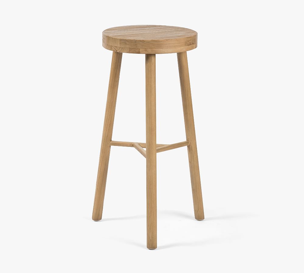 Pottery Barn Griffin Reclaimed Wood Stool The Summit at Fritz Farm