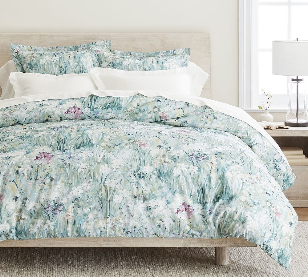 Giverny Fleur Organic Percale Duvet Cover