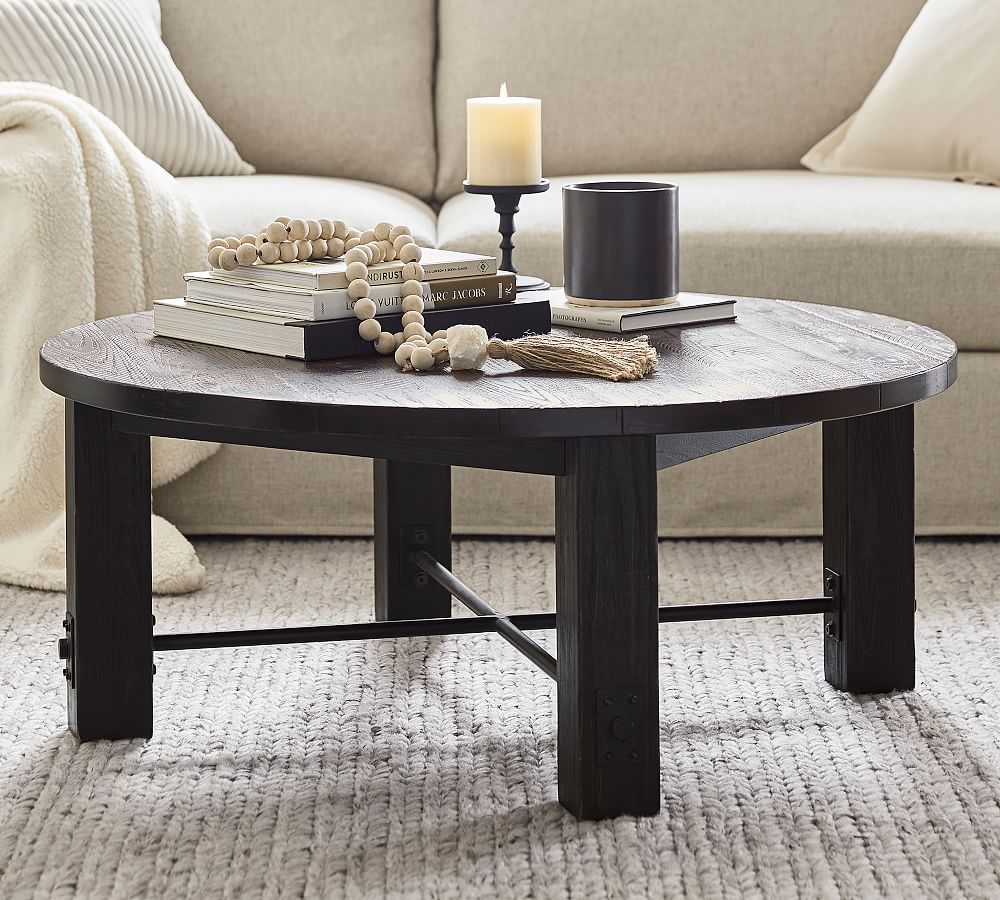 Benchwright Round Coffee Table | Pottery Barn