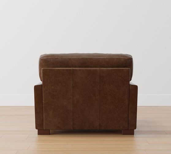 Turner Square Arm Leather Armchair | Pottery Barn