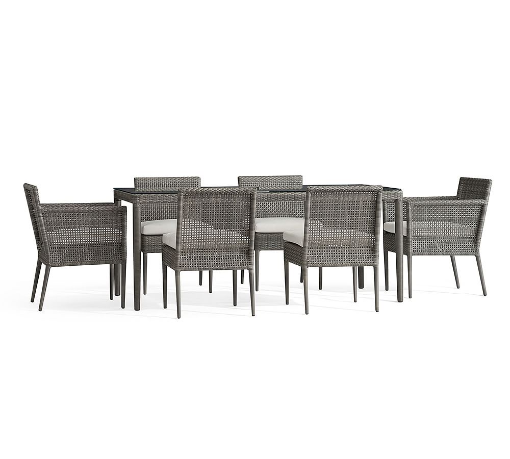 Cammeray All-Weather Wicker Patio Dining Table + Chair Dining Set