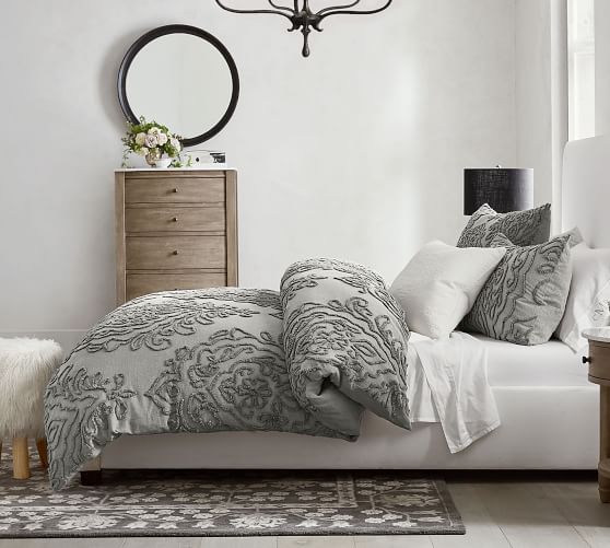 Renee Candlewick Sateen Duvet Cover Pottery Barn