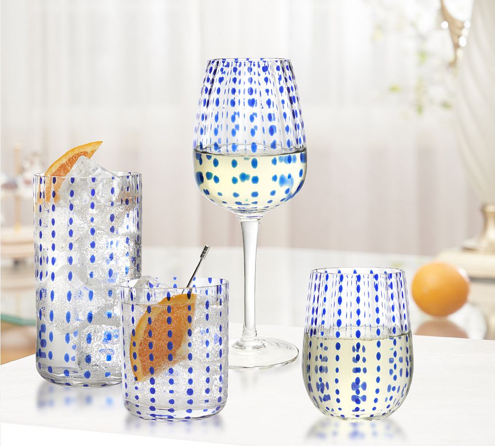 Poka Dot Martini Glasses (set of 8)