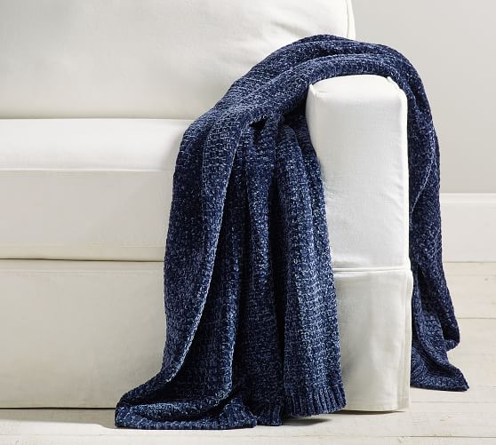 Phinney Chenille Throw Blanket Pottery Barn