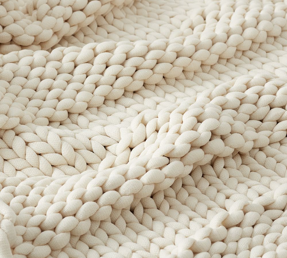 Colossal Chunky HandKnit Throw Blanket Pottery Barn