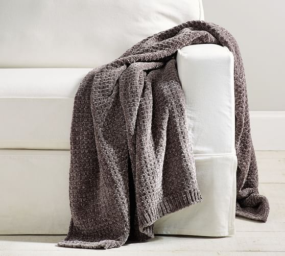 Phinney Chenille Throw Blanket Pottery Barn