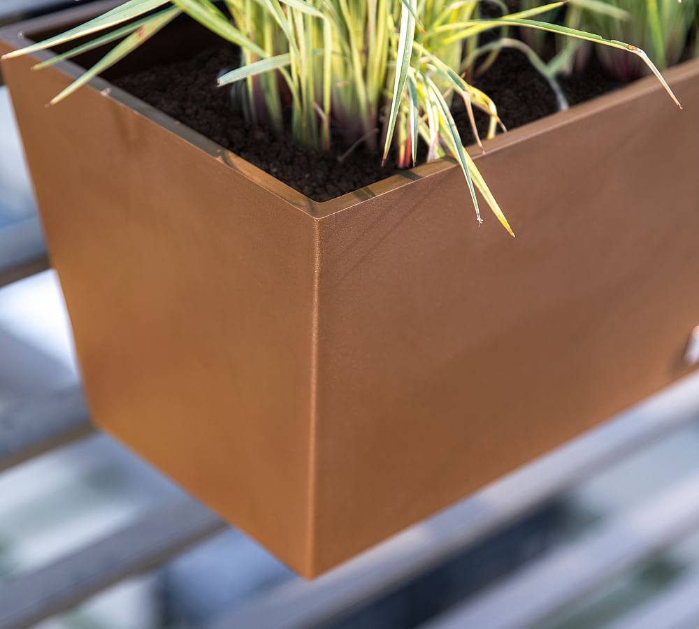 Hevea Window Box Planters with Brackets Pottery Barn
