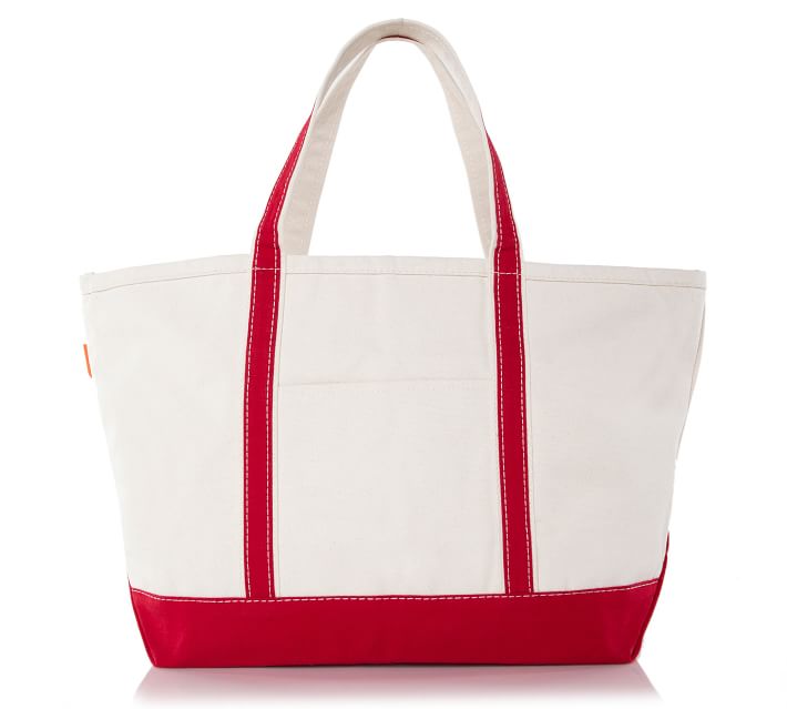 Vanity natural canvas beach bag