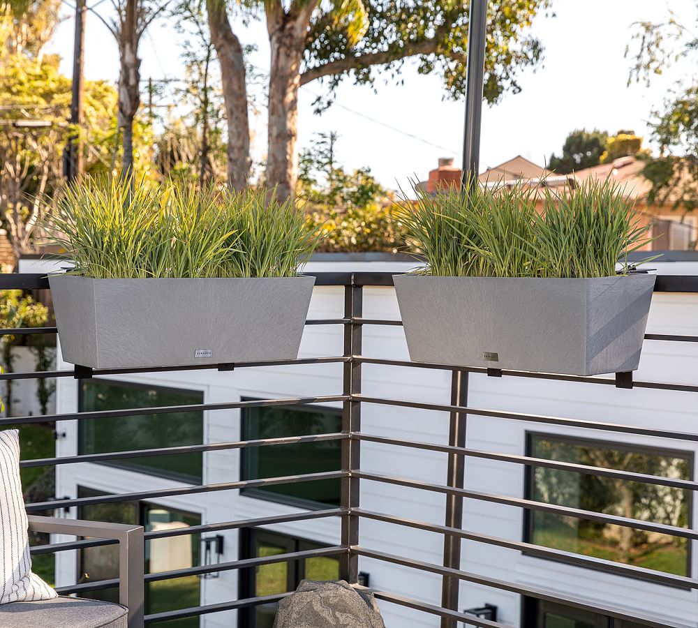 Hevea Window Box Planters with Brackets Pottery Barn