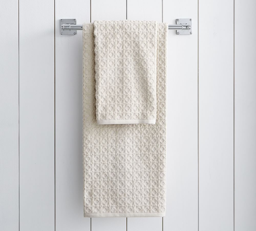 Waffle Sculpted Organic Towel | Pottery Barn