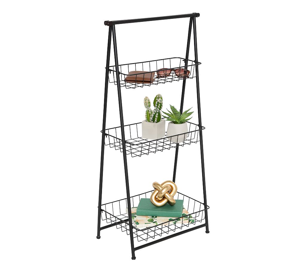 3-Tier A-Frame Wire Basket Shelf