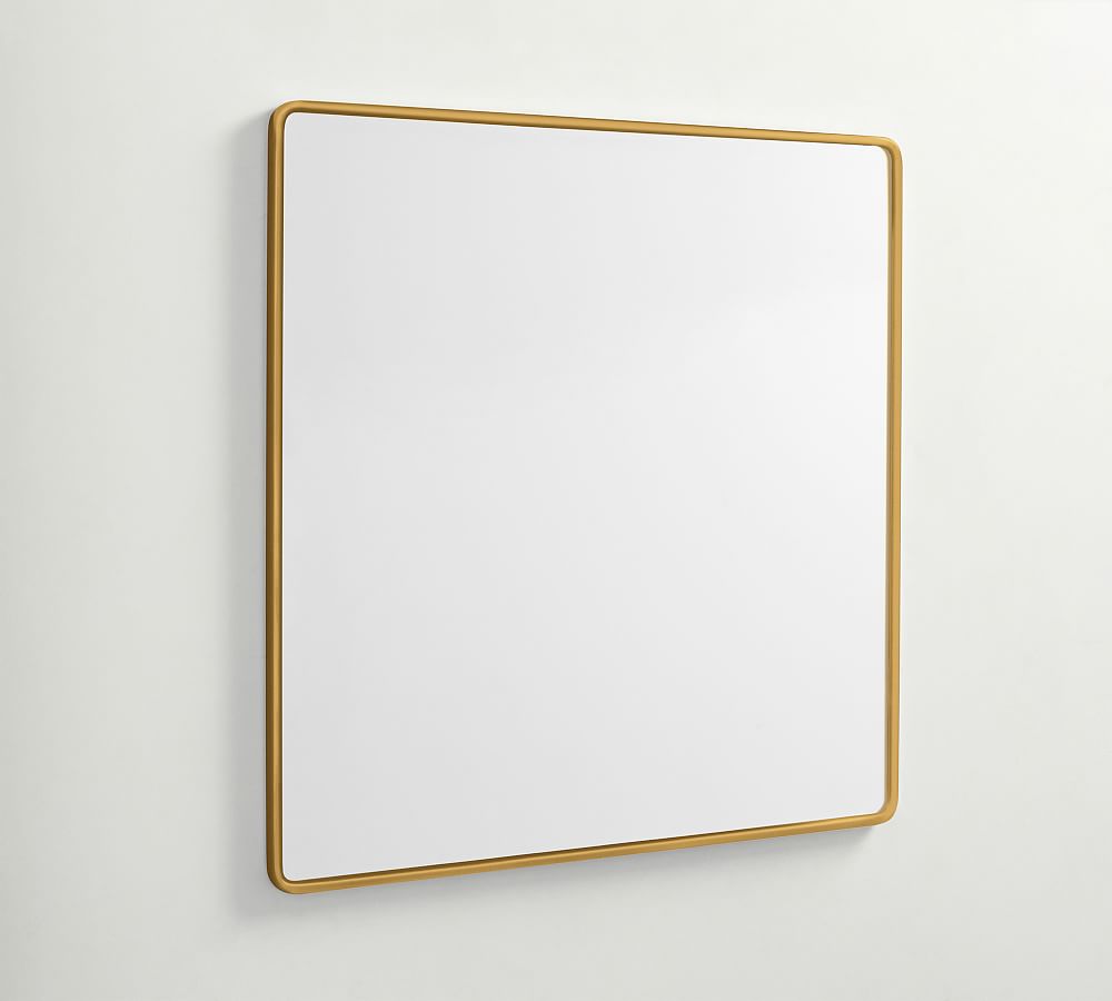 Vintage Square Mirror with D-Ring Mount