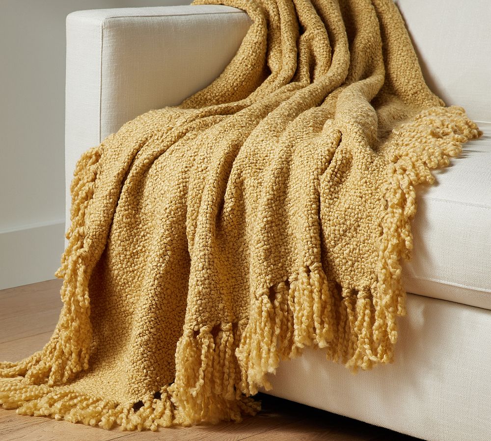 Dreamy Handwoven Fringe Throw Blanket Pottery Barn