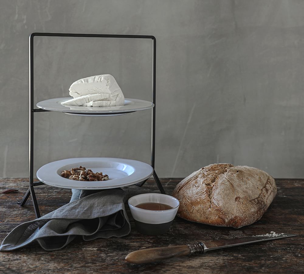 Costa Nova Plano Metal 2Tier Round Holder Pottery Barn