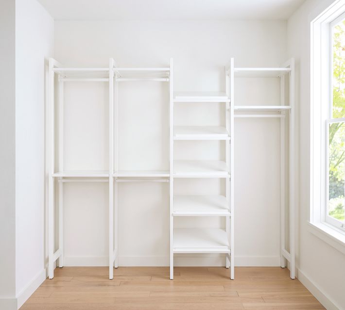 Essential Walk-In Closet by Hold Everything, 4' Hanging System with Shoe  Storage​