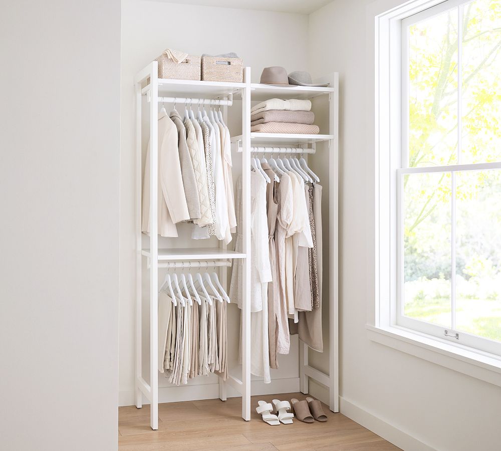 Household Essentials Latte 4 Pocket Wide Hanging Closet Organizer