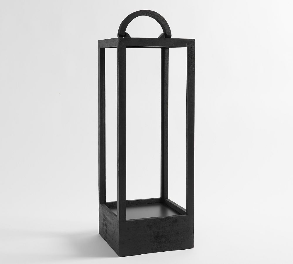 Decker Acacia Wood Outdoor Lantern Pottery Barn