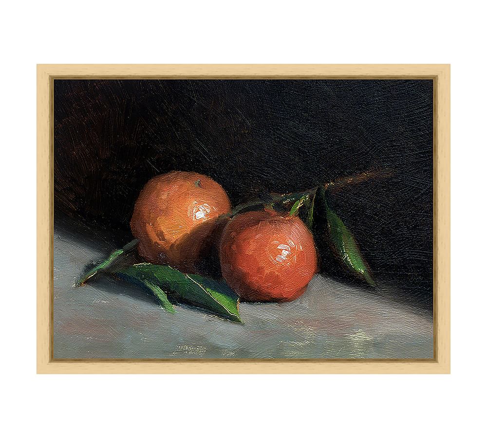 Oranges Still Life Framed Canvas