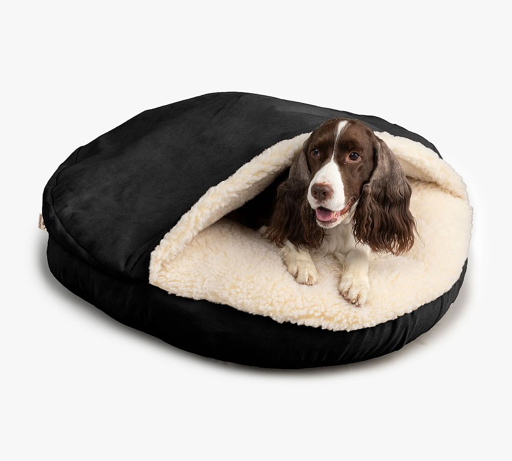 Luxury Round Microsuede Pet Cave Dog Bed