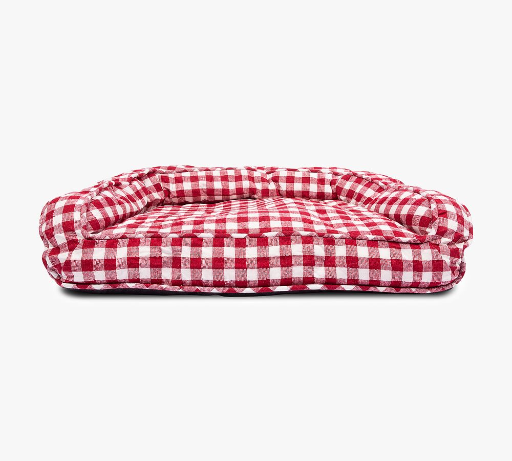 Buffalo Check Lounger Pet Bed - Red