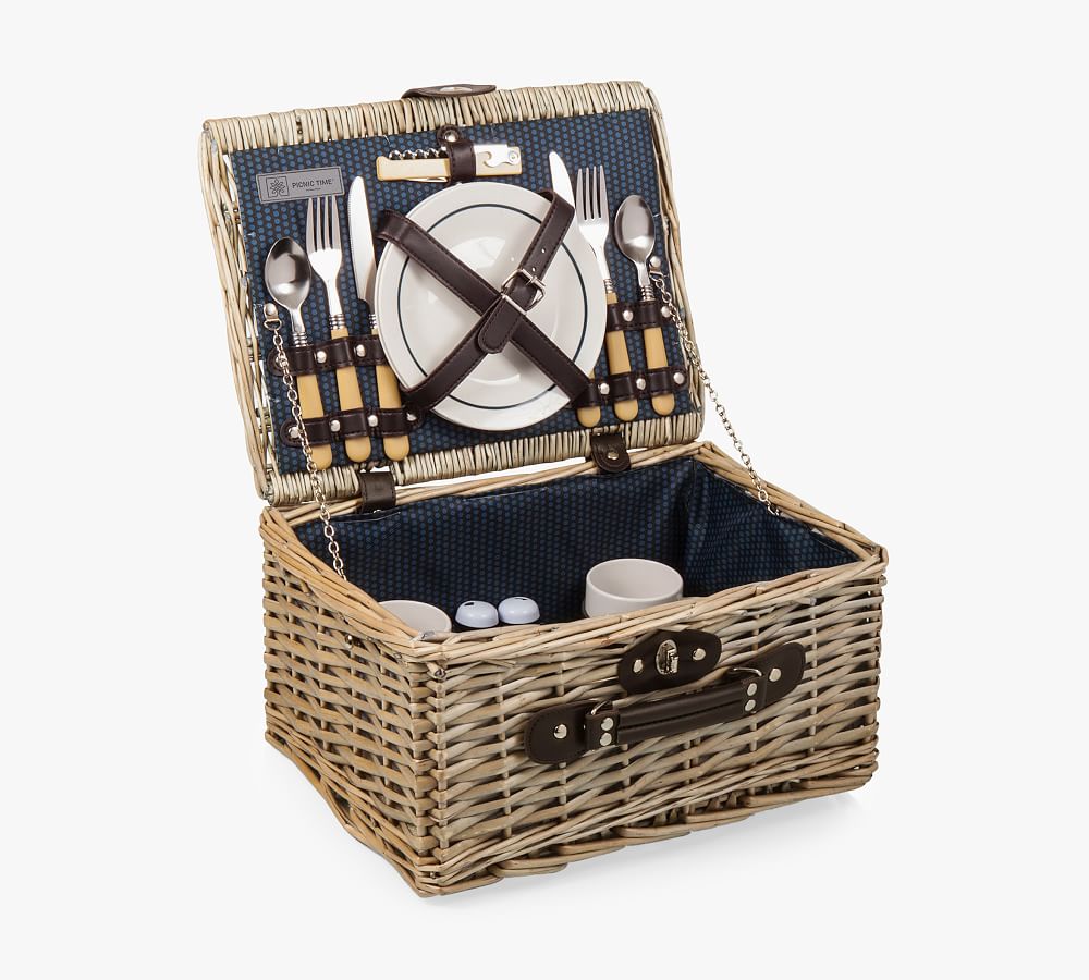 Del Mar Picnic Basket - Set For 2 | Pottery Barn