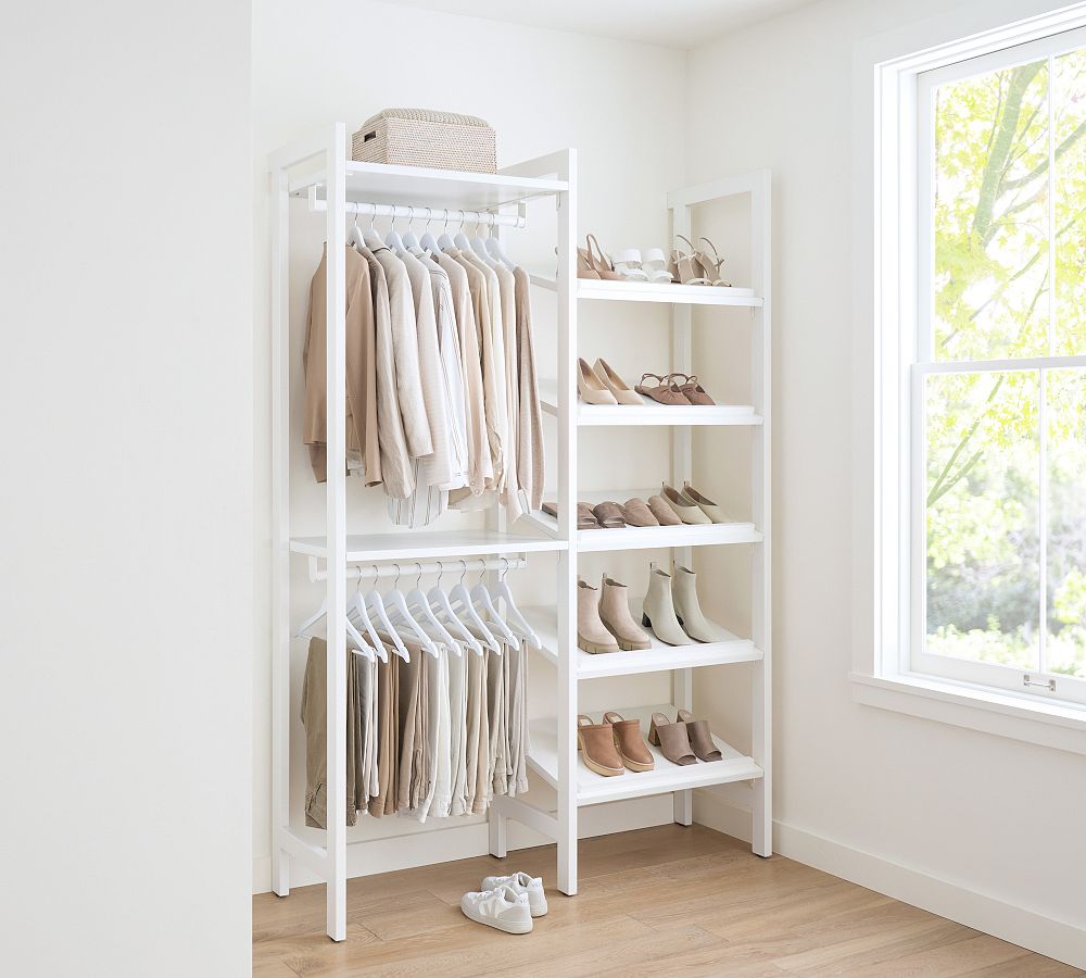 Essential Walk-In Closet by Hold Everything, 5' Hanging System with Shoe Storage​