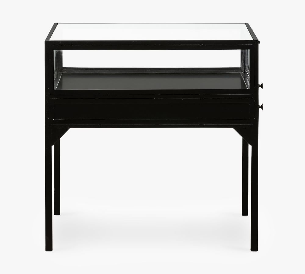 Harmon Rectangular Glass Top End Table Pottery Barn