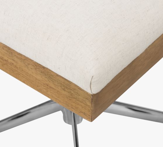 Lisbon Armless Swivel Desk Chair Pottery Barn