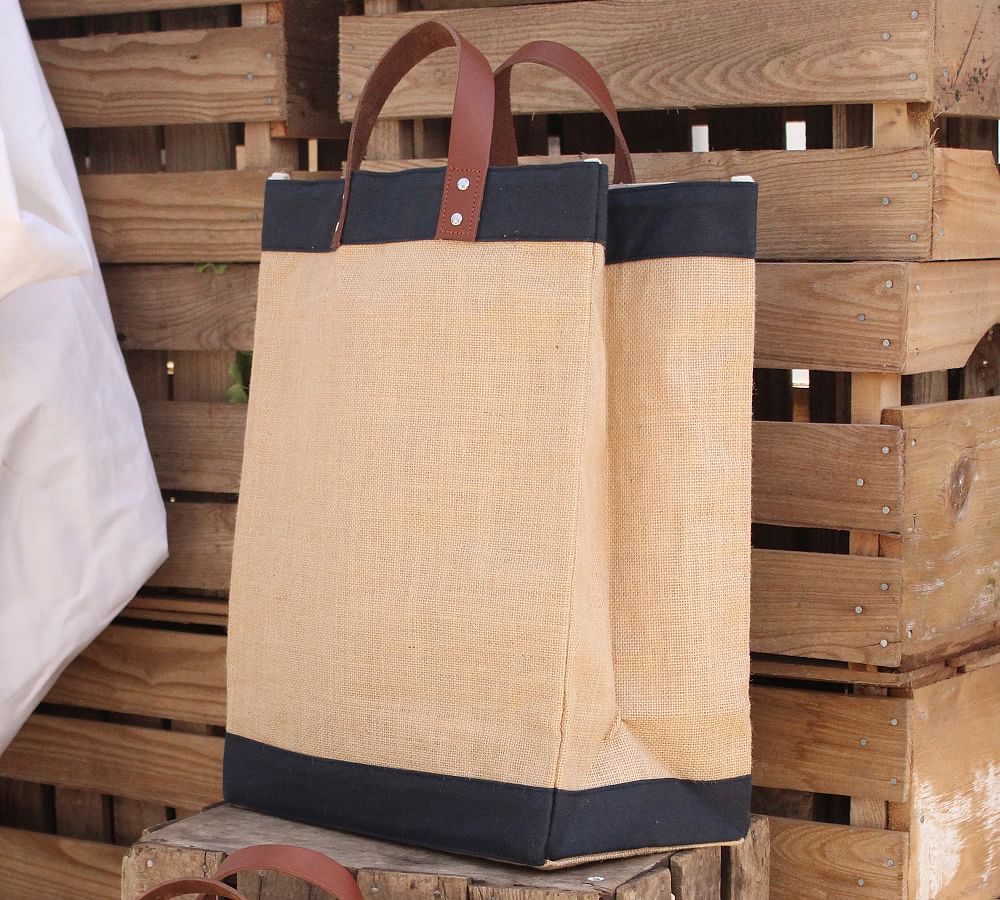 Jute And Canvas Market Bag Pottery Barn