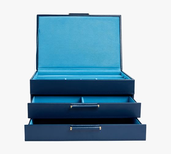 Sophia Leather Jewelry Box Jewelry Organizer Pottery Barn