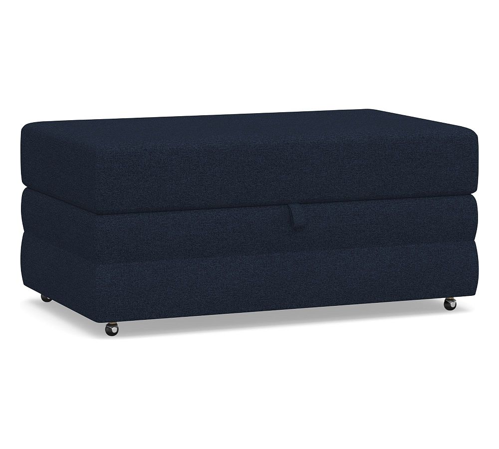 OPEN BOX: Celeste Upholstered Storage Ottoman with Pull Out Table ...